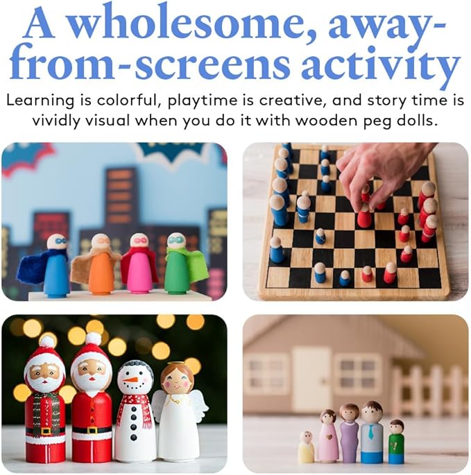 1-1/8 Round Baby Peg Doll Pack of 100