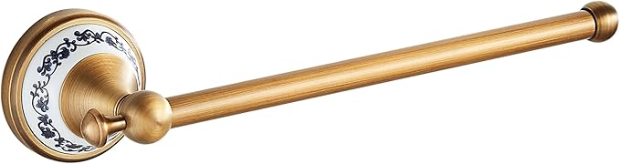 Hand Towel Bar for Bathroom Antique Bronze Brass, Rustproof Wall Mounted Towel Rack Hanger Bathroom Hardware Accessories Towel Holder,Porcelain Design