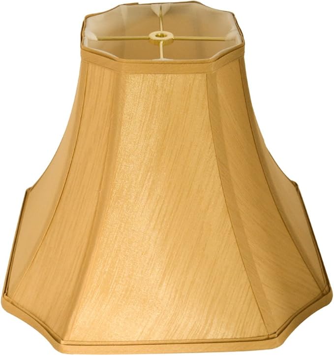 Tootoo Star Antique Octagonal Royal Bell Lamp Shade for Floor Lampshade and Table Lamp,(6.3x6.3) x(13x13) x10.8",Antique Gold