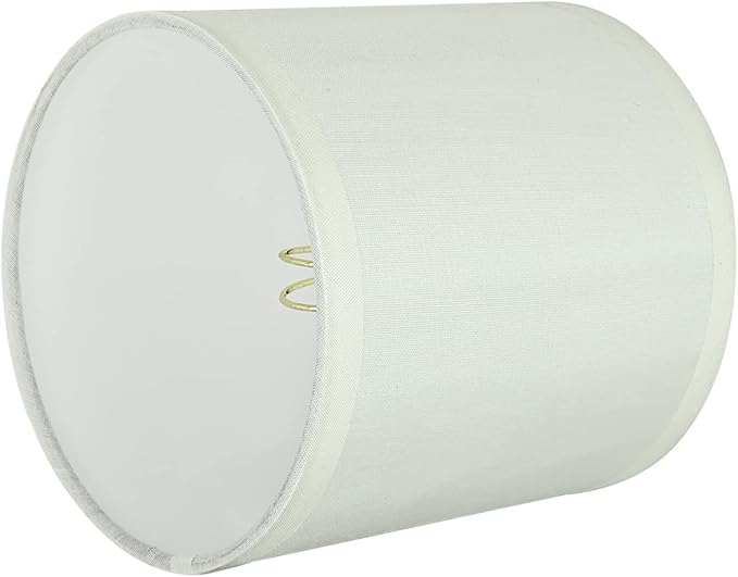 Aspen Creative 31001A, Drum Clip-On Chandelier Lamp Shade, Crème, 5" Top x 5" Bottom x 5" Slant Height, Set of 1