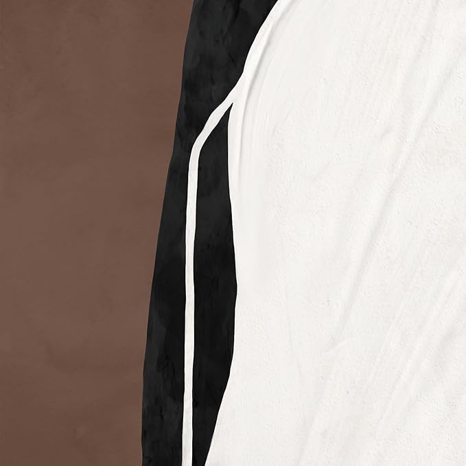 Framed Black and Brown Abstract Wall Art for Living Room, Set of 3 Piece Large Canvas Picture Prints, Modern Neutral White Artworks for Dining Room Hallway Home Office Wall Decor, 24x36 Inch