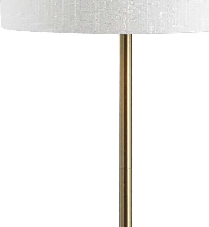 JONATHAN Y JYL3059A Charles 59" Metal/Glass LED Side Table and Floor Lamp Contemporary,Transitional for Bedrooms, Living Room, Office, Reading, Brass