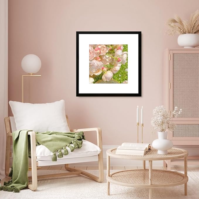 VNVNK 21x21 Frame Black, Perfect for 21x21 Inch Picture without Mat or 17x17 Inch Picture with Mat, Home Wall Decor Picture Frame-1 PCS