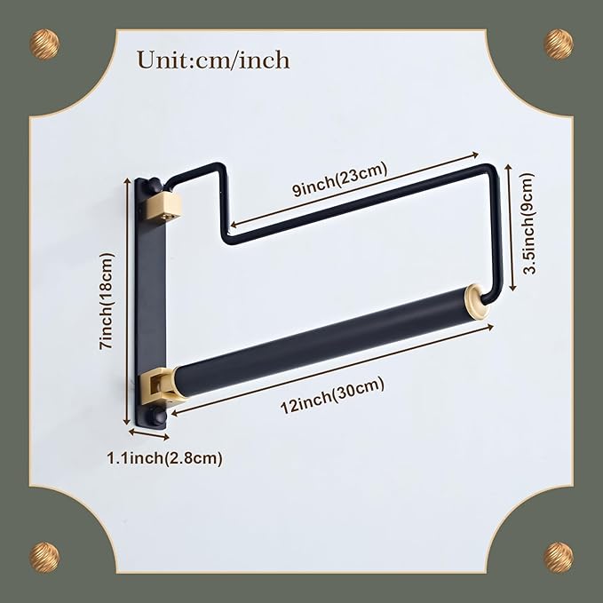 NEWRAIN Clothes Drying Rack, Laundry Racks for Drying Clothes, Wall Mounted Swing Arm Clothes Hanger for Laundry Room, Garage, Indoor & Outdoor Use,Black