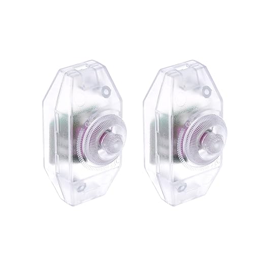 Rotary Cord Switch AC 250V 2A Slide Control 100W Lamp Dimmer Switch, [for Home Lighting] - 2.8x1.3 Inch/Clear/2 Pcs