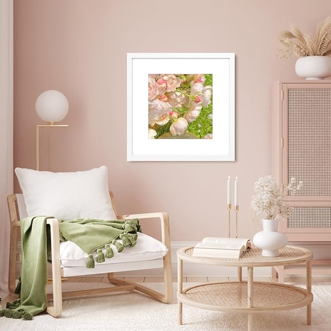 VNVNK 23x23 Frame White, Perfect for 23x23 Inch Picture without Mat or 19x19 Inch Picture with Mat, Home Wall Decor Picture Frame-1 PCS