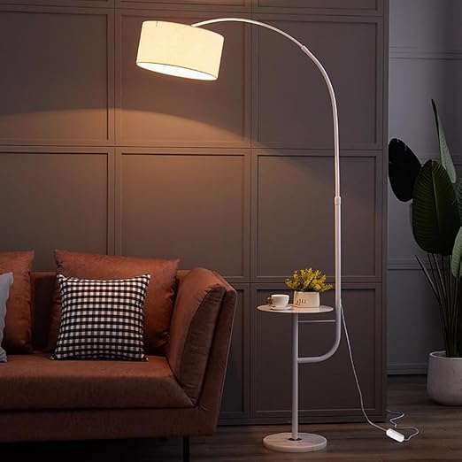 Inline Dimmer Switch, Knob Lamp Dimmer, Cord Lights Switch Replacement for Floor Lamp, Table Lamp, Pendant Light, Works for Incandescent, Halogen Bulbs, Dimmable LED (White)