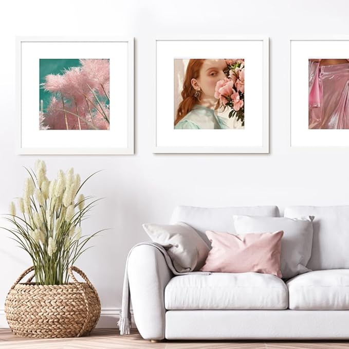 VNVNK 22x22 Frame White, Perfect for 22x22 Inch Picture without Mat or 18x18 Inch Picture with Mat, Home Wall Decor Picture Frame-1 PCS