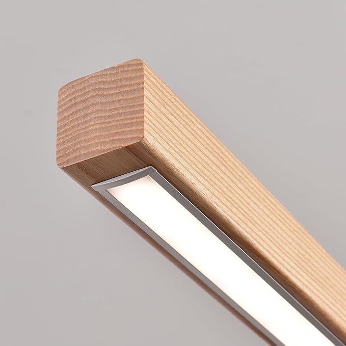 71" Wooden Linear Pendant Light LED Pendant Lights Dimmable Pool Table Island Lights Modern Linear Chandeliers for Dining Room Kitchen Ceiling Pendant Lamp for Kitchen Island Billiard Room Natural