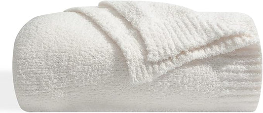 bearberry Super Soft Fluffy Throw Blanket Lightweight Cozy Warm Bed Blankets for Couch Bed Sofa All Season (Cream, 60”x80”)