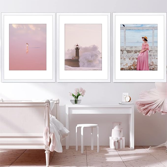 VNVNK 14x20 Frame White, Perfect for 14x20 Inch Picture without Mat or 12x16 Inch Picture with Mat, Home Wall Decor Picture Frame-1 PCS