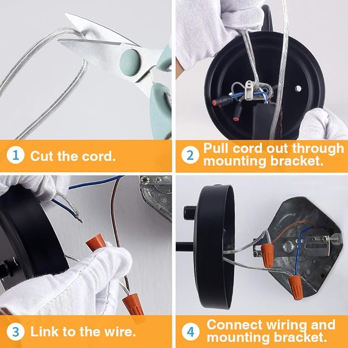 Tiffany Bedside Wall Mount Lamp with Dimmable Switch, Industrial Vintage Gooseneck Wall Sconce with Plug in Cord, Dragonfly Stained Glass Shade Wall Light Perfect for Bedroom, Living Room