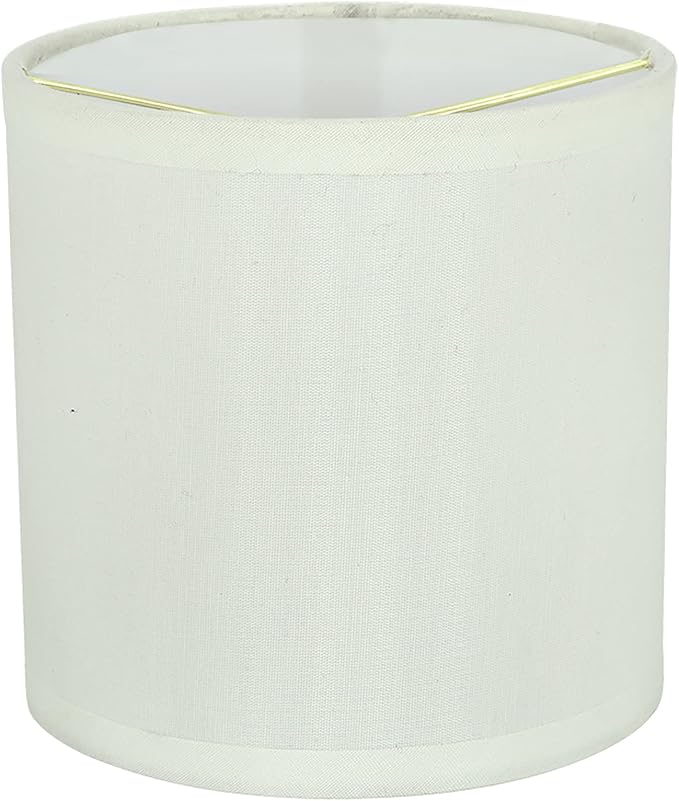 Aspen Creative 31001A, Drum Clip-On Chandelier Lamp Shade, Crème, 5" Top x 5" Bottom x 5" Slant Height, Set of 1