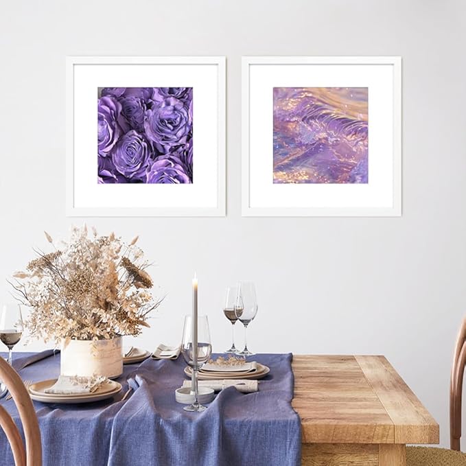 VNVNK 23x23 Frame White, Perfect for 23x23 Inch Picture without Mat or 19x19 Inch Picture with Mat, Home Wall Decor Picture Frame-1 PCS