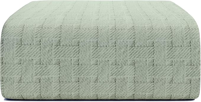 Full/Queen (90"x90") Sage 100% Cotton Blanket – Soft, Breathable, Anti-Odor, Warm & Cozy Bed Blanket for All Seasons, Basket Weave, Luxury Bedding