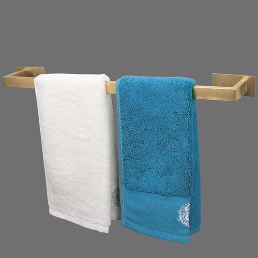 Bathroom Towel Bar Self Adhesive, No Drilling Towel Rack Easy to Install,Hand Towel Holder Made of Premium Stainless Steel Sticky on Hand Towel Hanger for Kitchen, Toilet.(24IN, Gold)