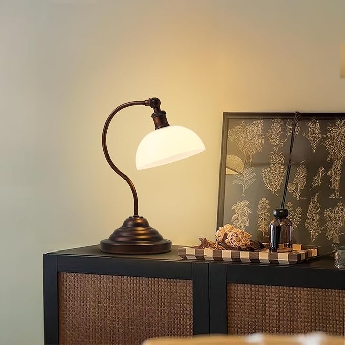 Cordless LED Table Lamp Set of Two, Swing Arm Desk Lamp, Rechargeable, Dimmable/3 Color/Memory Function, Modern Rechargeable Table Light for Living Room,Bedroom,Bedside, Oil Rubbed Bronze