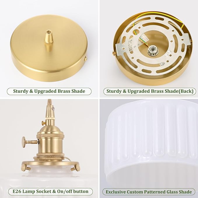 Battery Operated Pendant Light 5000mAh Rechargeable Chandelier with Remote Control Wireless Adjustable Hanging White Striped Light for Kitchen Island Dining Room Hallway