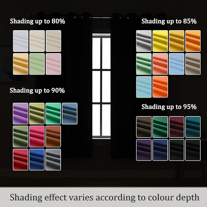 DUALIFE Aqua Curtains for Living Room Bedroom Light Blocking Window Curtains Triple Weave Room Darkening Curtain Panels Thermal Insulated Grommet Top 52X45