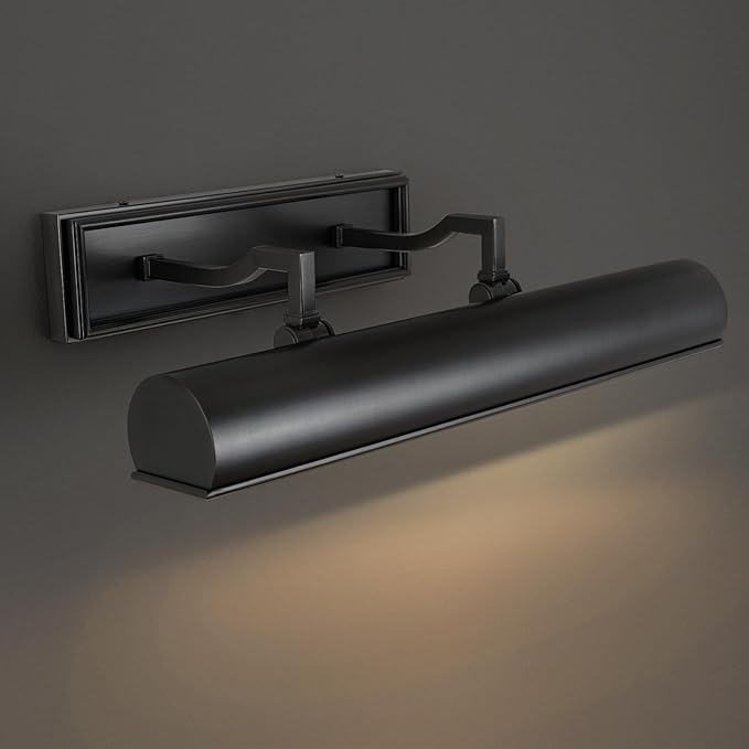 Picture Light for Wall 18" Black Picture Lights Hardwired 3-Light Bronze Picture Frame Light Dimmable Art Gallery Light Accent Lighting Bathroom Wall Sconce for Artwork Poster Display