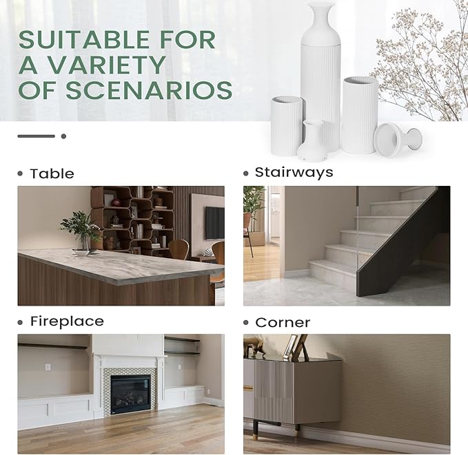 Large Metal Floor Vases Set of 3, 27'' 20'' 16'', White Tall Flower Vase for Pampas Grass, Decorative Big Vases for Hallway Corner, Floor Decor for Living Room