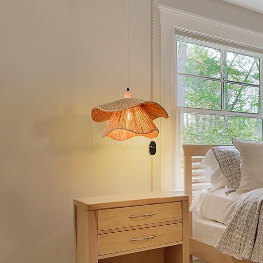 Arturesthome Pendant Light Cord - 32.8FT Hanging Light Kit with Dimmable Switch Vintage Lamp Cord with Twisted Nylon Pendant Lights Socket E26 E27 for Farmhouse Lamp Cable DIY