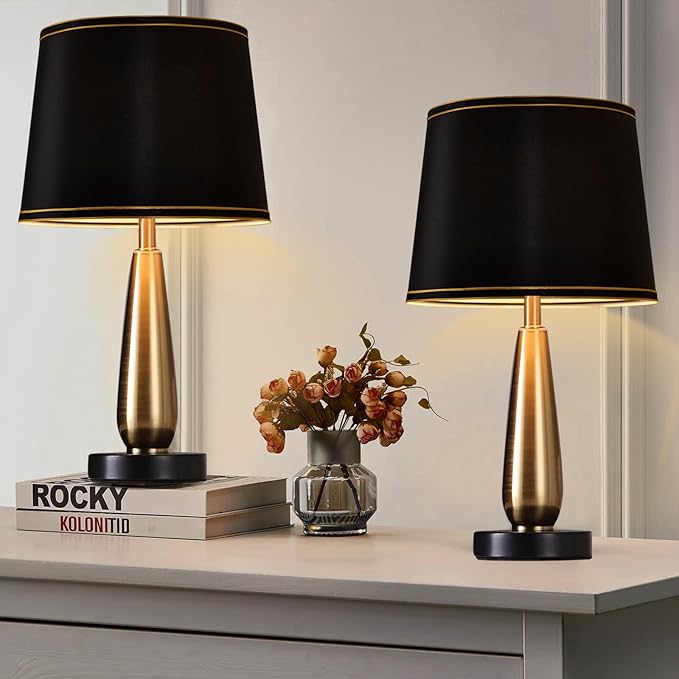 Lamp Shades Set of 2, Drum Lampshade 10 Inches Height, Lampshades for Table Lamp, Floor Lamp, Pendant Light, Grey Lampshades,Harp Holder Included