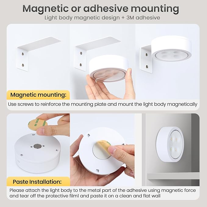 2-Pack Picture Light Battery Operated, LED Painting Lights with Remote, Dimmable and Timer Painting Light, Art Display Light for Picture Frame Artworking Portrait, Home Wall Decor wall lights, White