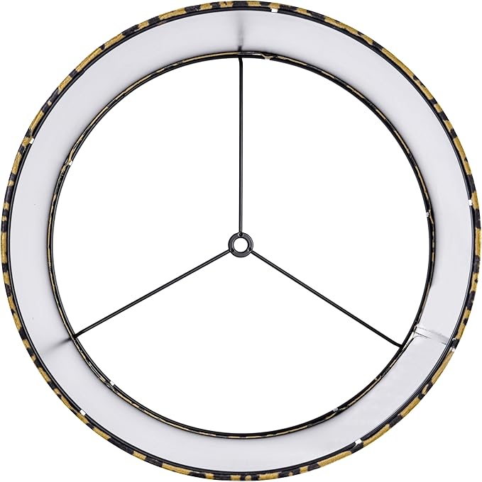 GOSO 13" Drum Yellow Leopard Lamp Shade for Table Lamp & Floor Lamps,Art Deco & Vintage Animal Lampshades Medium,13" x 13" x 10" (Spider) Traditional Velvet Pattern Dot Shade Required Assembly -1 Pack