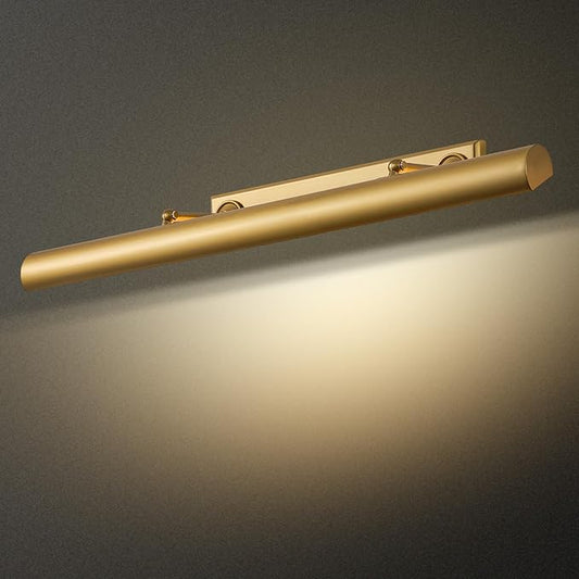 30" Brass Picture Light for Wall, Thickened Copper Gallery Library Painting Art Lights with 4 Bulb, Indoor Hardwired Wall Sconce Light for Poster Frame, Staircase, Hallway, Vanity Bedroom