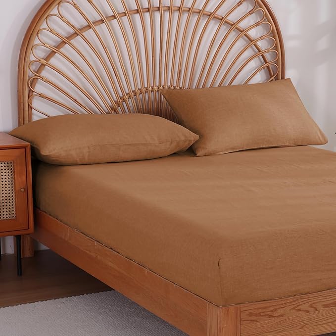 100% French Linen Pillowcase Set of 2, Breathable Envelope Closure Soft Linen Pillow Cover,Soft Luxury Hotel & Home Use, Gift