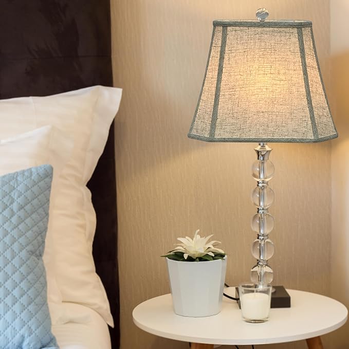 TOOTOO STAR (6 x 9)" x (11 x 14)" x 10.5" Linen Lamp Shade, Bell Cut Corner Lampshade for Table Lamp, Floor Lamp, Replaceable fabric lampshade