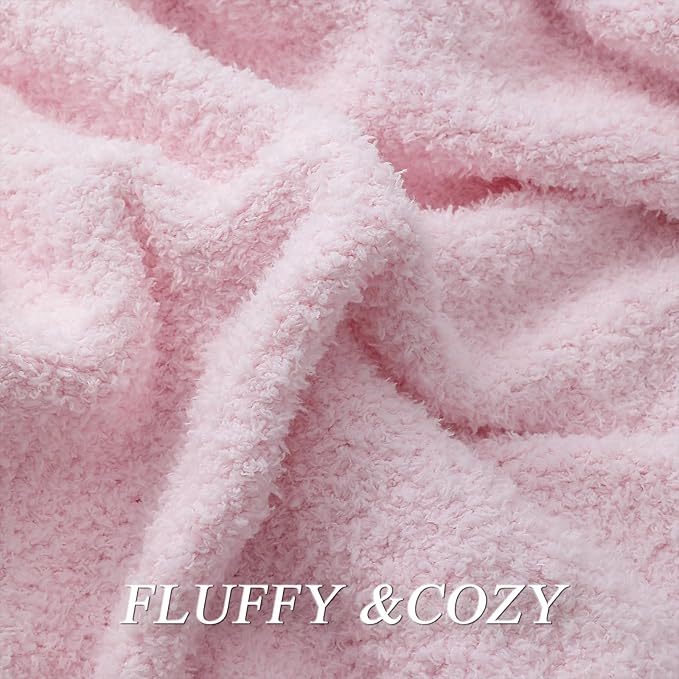 bearberry Super Soft Fluffy Throw Blanket Lightweight Cozy Warm Throw Blankets for Couch Bed Sofa All Season (Pink, 40”x50”)