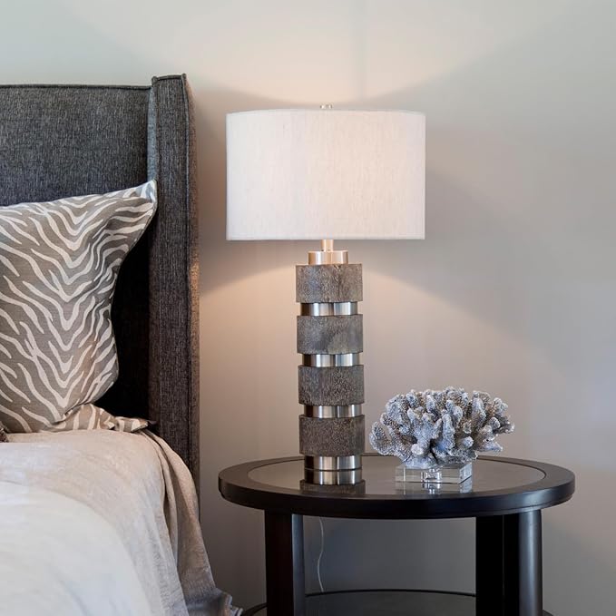 Wellmet 16"x16"x12" Assembly Required Lampshade for Table Lamp, Bedside Lamp, Floor Lamp, Fabric Drum Lampshade Classic Modern Style, Spider Fitter, White