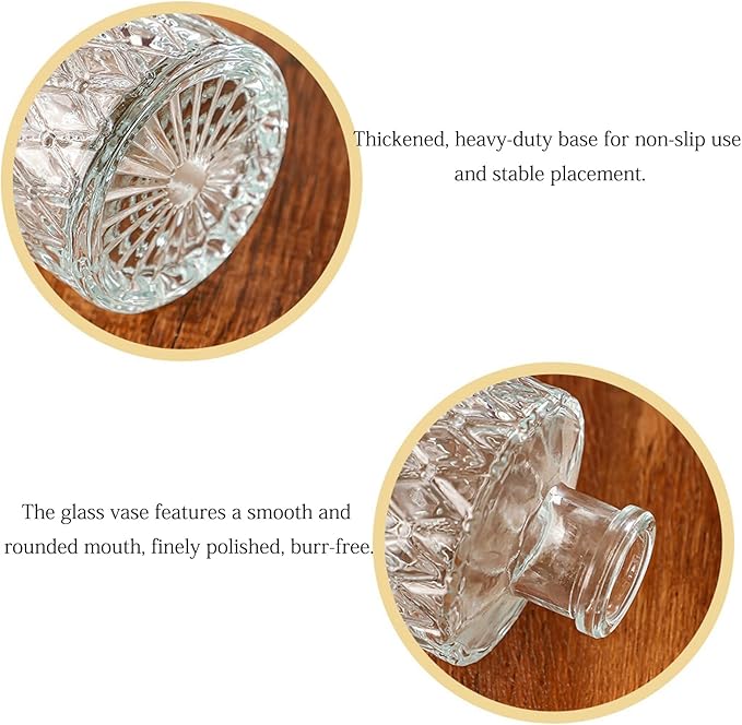 Glass Bud Vase Set of 12 Pcs, Small Glass Vases for Flowers, Vintage Vases for Centerpieces, Small Flower Design for Centerpieces Wedding Decorations Home Flower Party Decor