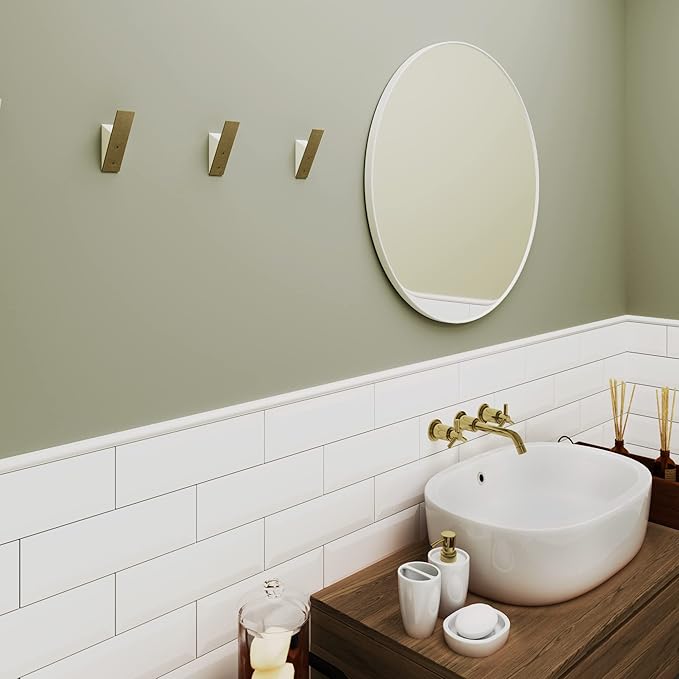 Homeforia Gold Wall Coat Hooks, High End White Wood & Gold Metal Wall Mounted Clothing Hook, Mid-Century Modern Clothes Hooks, Heavy Duty Wooden Hook for Hanging Coats, Hats, Towels & More, Set of 2