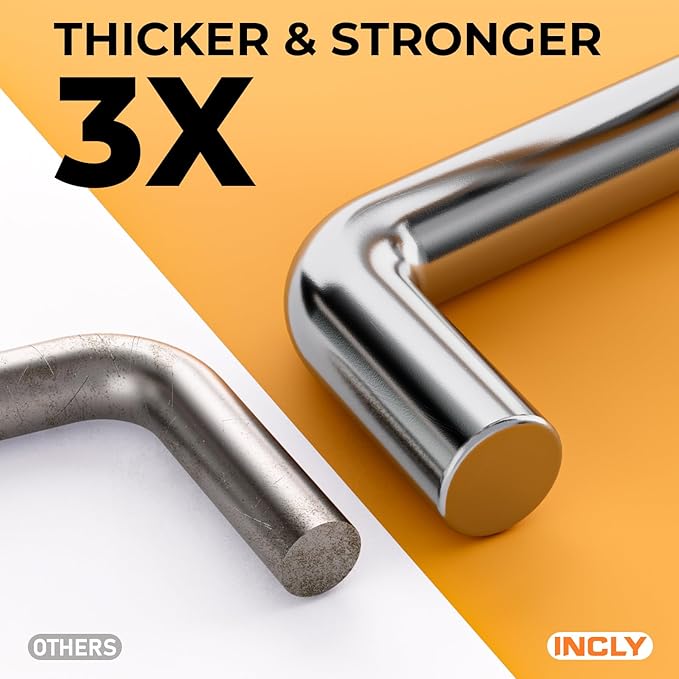 INCLY 50 Pack 6 Inch Pegboard Hooks, 1/4" Heavy Duty Peg Board Hooks Accessories with Rubber Tipped, Peg Board Tool Hangers Fit 1/4" Pegboard for Hanging Tools Garage, Craft Room, Kitchen, Store