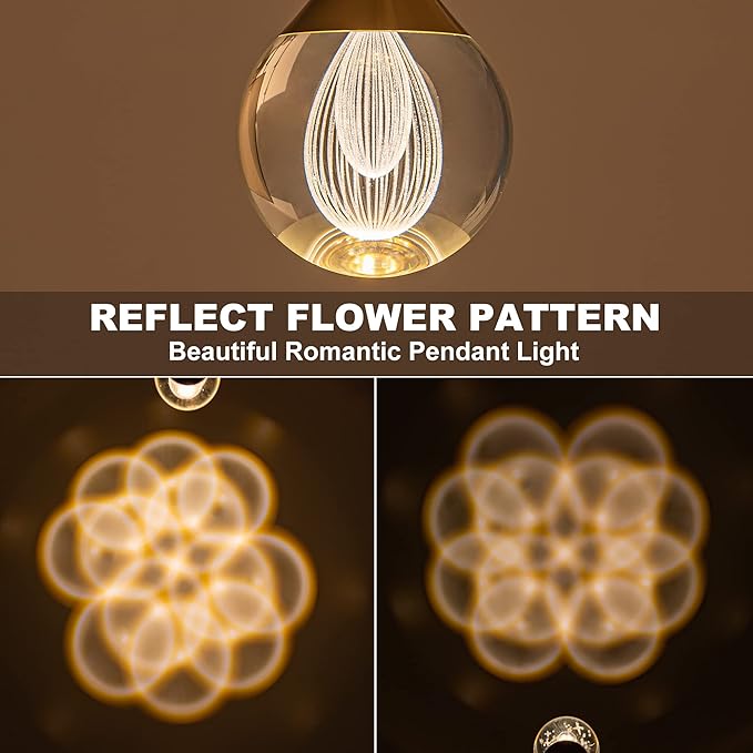 1-Light Teardrop Crystal Pendant Light, Dimmable Mini LED Crystal Hanging Light Fixtures, Gold Brushed Brass Finish Modern Ceiling Pendant Lighting for Kitchen Island Dining Room Bedroom Bar