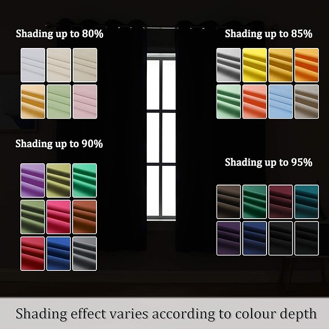 DUALIFE Light Green Blackout Curtain Panels/Drapes for Living Room 84 inch Length Solid Energy Efficient Room Darkening Bedroom Curtains Thermal Insulated Grommet Top 52x84 inch Set of 2 Panels