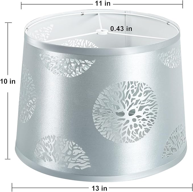 Lamp Shades Set of 2 Replacement, Drum Lampshades, Lampshade 10 Inches Lampshades for Table Lamp, Floor Lamp, Pendant Light, Lamp Shade Harp Holder Included