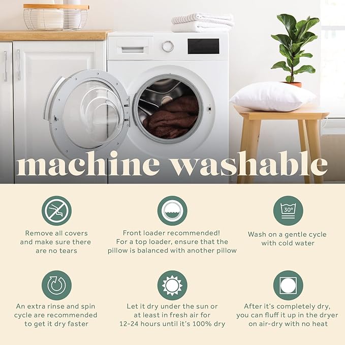 ComfyDown 24X24 Decorative Throw Pillow Insert, Down and Feathers Fill, 100% Cotton Cover 233 Thread Count, Square Pillow Insert - Made in USA