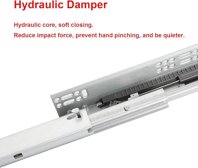 1 Pair of 20 Inch Undermount Soft Close Drawer Slides 100LB Load Capacity Full Extension Concealed Drawer Rails with 3D Locking Device