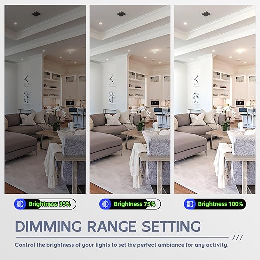 ECOELER Ivory Dimmer Wall Light Switch, Universal Lighting Control for 3-Way/Single Pole, Compatible with 300W Dimmable LED/CFL Lights and 600W Incandescent/Halogen Bulbs, Wallplate Included