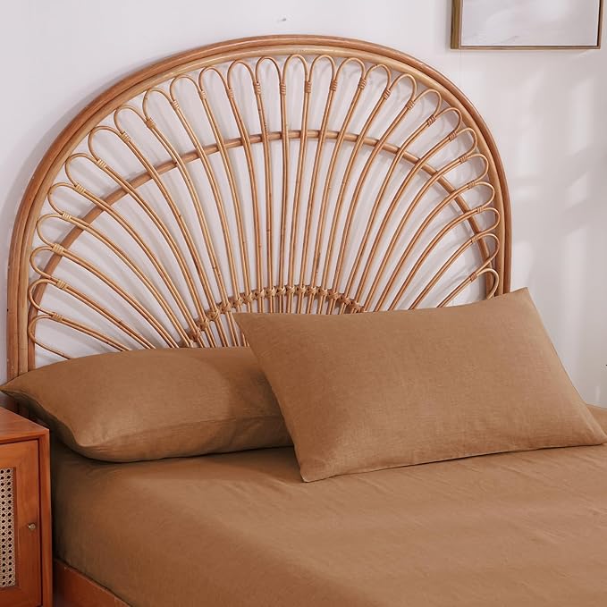 100% French Linen Pillowcase Set of 2, Breathable Envelope Closure Soft Linen Pillow Cover,Soft Luxury Hotel & Home Use, Gift