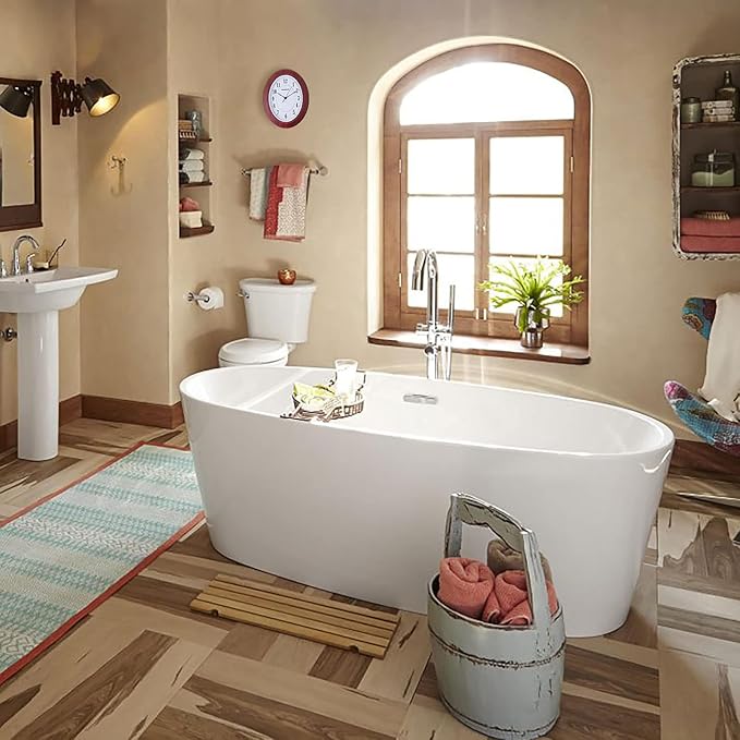 Vintage Wall Clock Retro Oval Wall Clocks Silent Non Ticking Quartz Battery Operated Easy to Read Decorative for Cafe Kitchen Living Room Bedroom Bathroom Decor by 13 inch