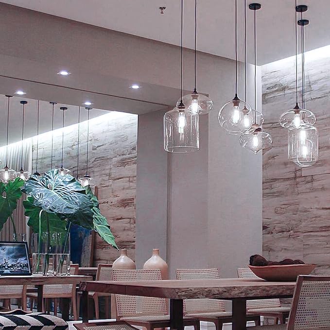 ST19 Dimmable LED Edison Bulb, 5.5W (60W Equivalent) 500LM, CRI 95+, 4000K Cool White, E26 Medium Base, Vintage Filament, Clear Glass, Standard Type A Lamp for Kitchen, Bathroom, Bedroom, 4 Pack