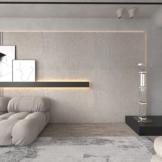 24"x591" Big Roll Thicken Granite Contact Paper Peel and Stick Countertops for Kitchen Waterproof Beige Grey Granite Wallpaper Self-Adhesive Removable Vinyl Film Marble Wallpaper for Bathroom Cabinets