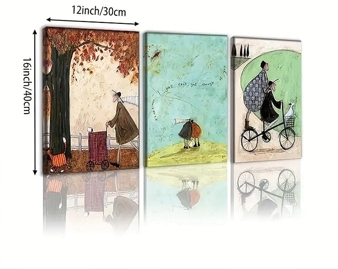 3pcs Framed Aesthetic Abstract Canvas wall art Natural Minimalist Posters Prints healing pictures wall decoration for Living Room Bedroom Bathroom Kitchen Office decoration