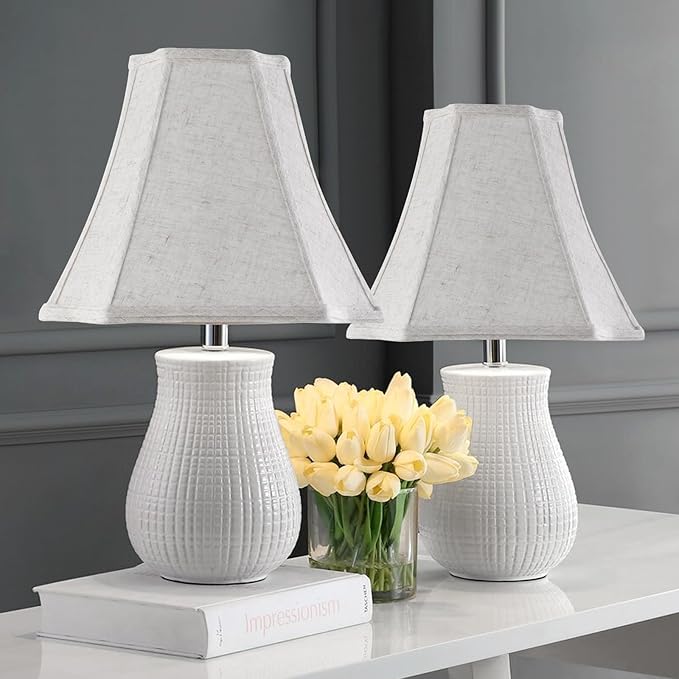 Oatmeal Linen Square Cut Corner Bell Lamp Shade Medium Lampshade 6.25×6.25''Top13×13''Bottom×11''Hight(Spider) Rustic Lamp Shade for Table & Floor Lamp - Lampshade Replacement