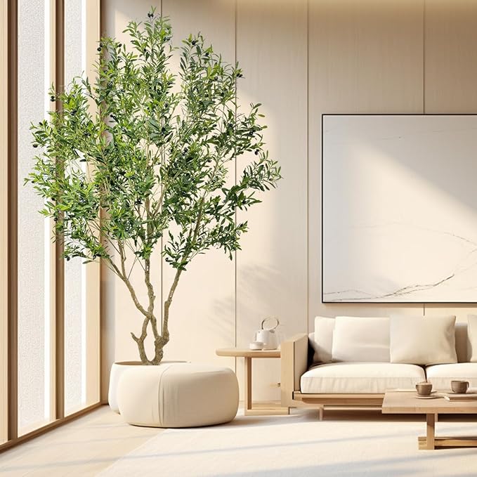 Artificial Olive Tree Fake Tree Interior Decoration Tree Artificial Tree Fauk Tree (9ft)